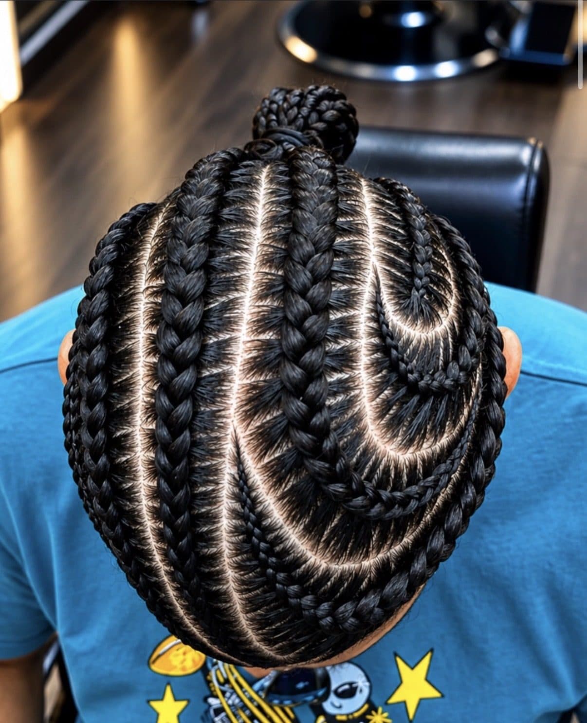 Trabajo de trenzas realizado por Eva