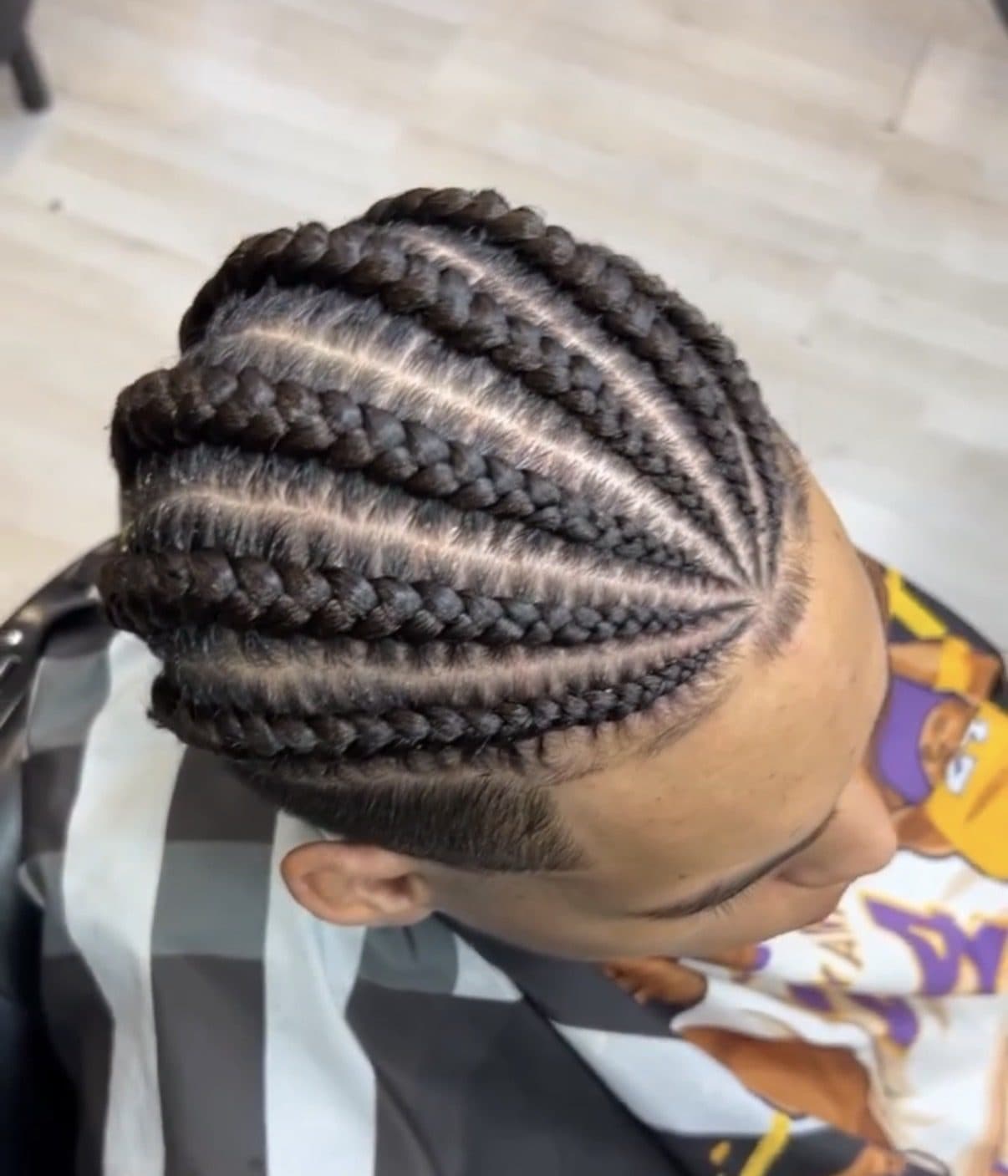 Trabajo de trenzas realizado por Eva