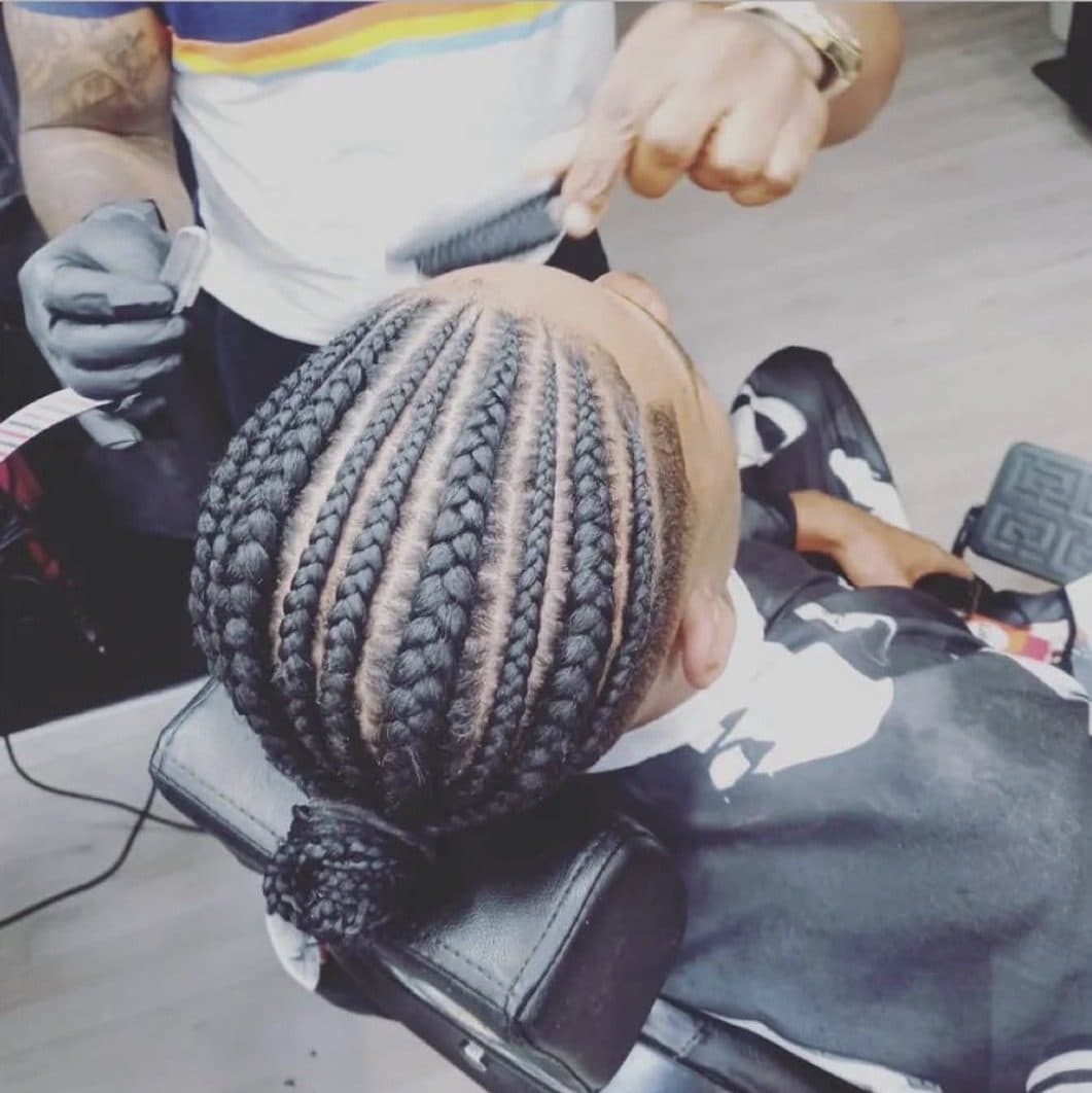 Trabajo de trenzas realizado por Eva