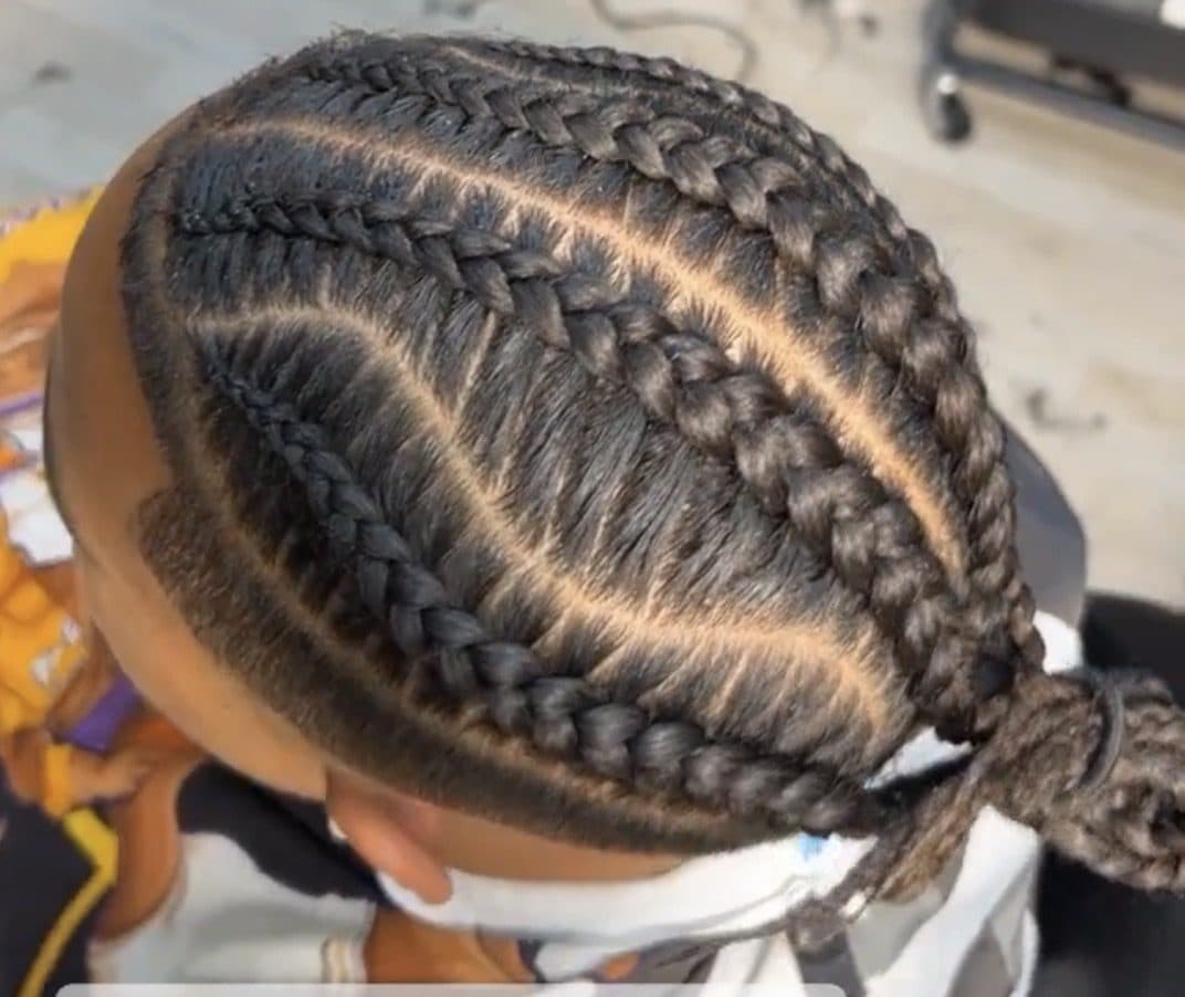 Trabajo de trenzas realizado por Eva