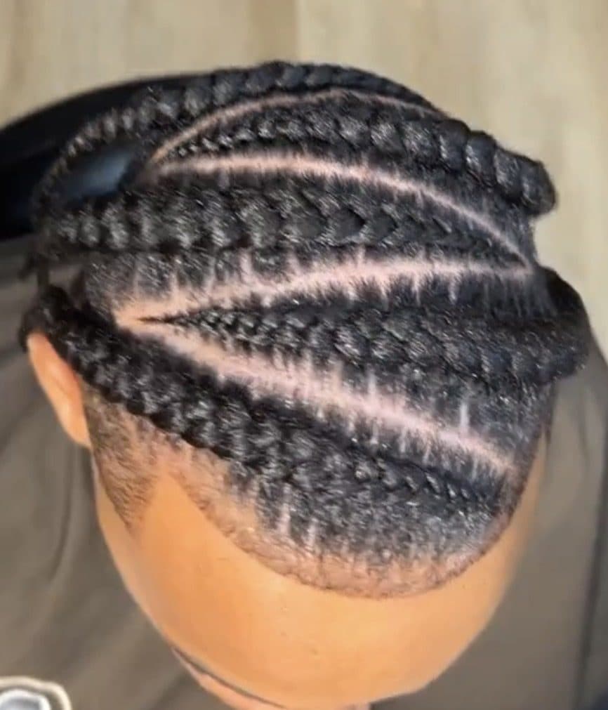 Trabajo de trenzas realizado por Eva