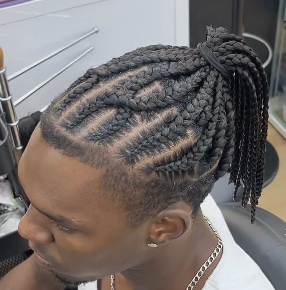 Trabajo de trenzas realizado por Eva