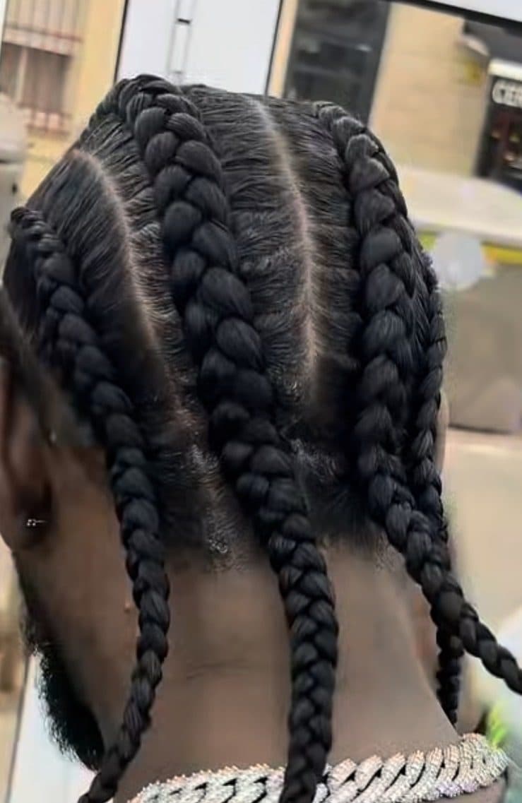 Trabajo de trenzas realizado por Eva