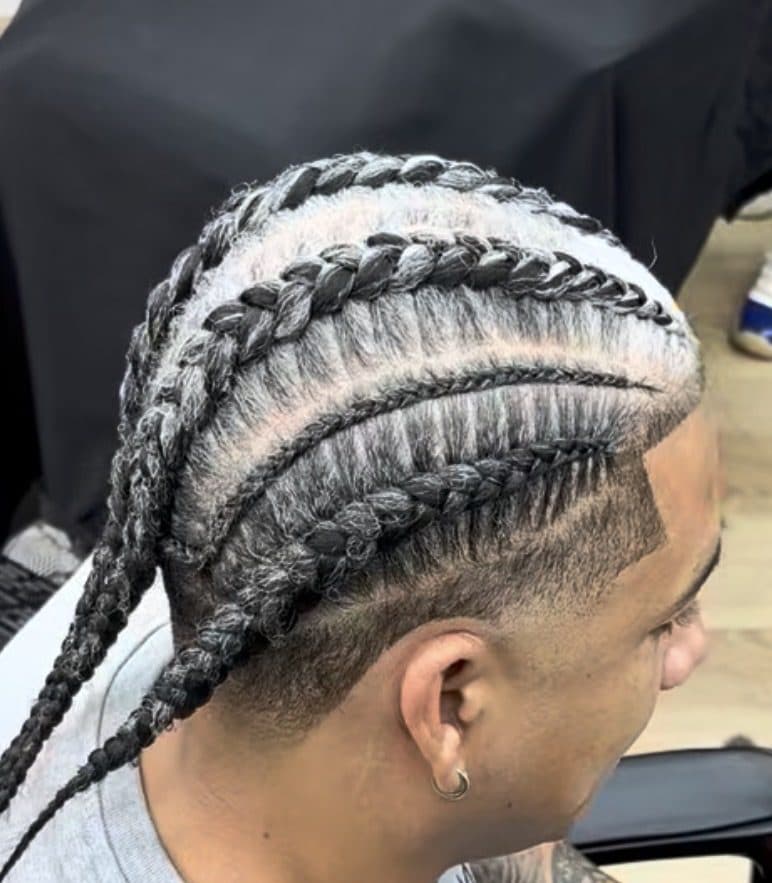 Trabajo de trenzas realizado por Eva