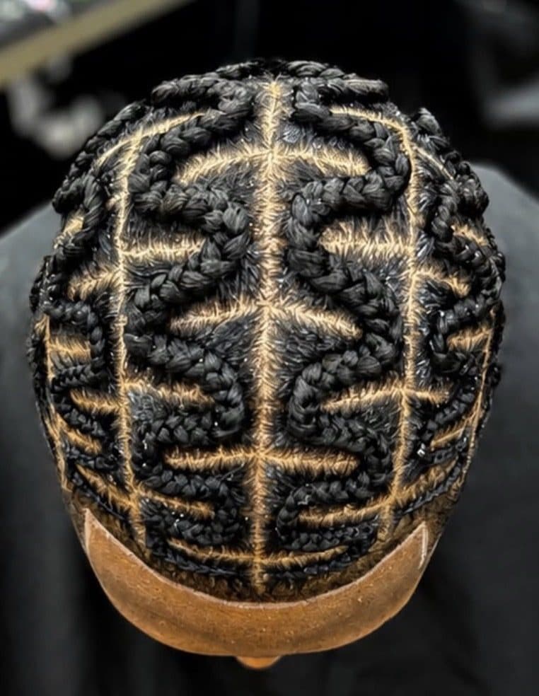 Trabajo de trenzas realizado por Eva