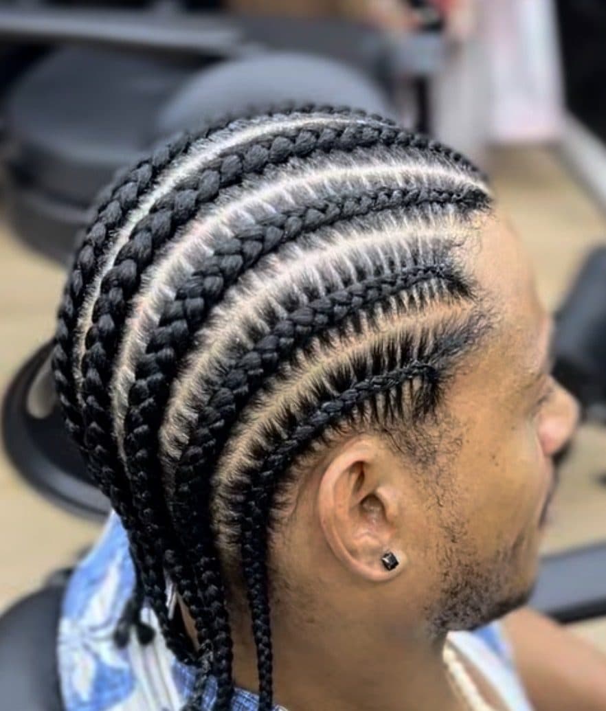 Trabajo de trenzas realizado por Eva