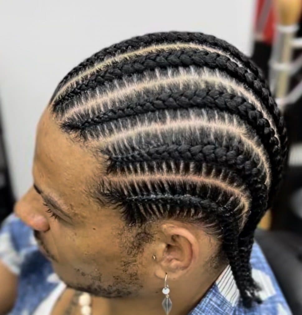Trabajo de trenzas realizado por Eva